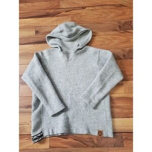 Paka The Hoodie Sweater Women's Sz L Gray Royal Alpaca Wool Handmade Pullover